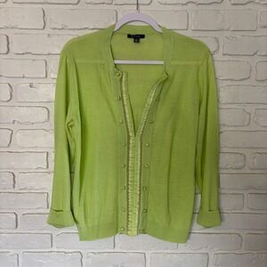 Think Tank Silk and Cotton Knit Cardigan‎ Women's Size Large